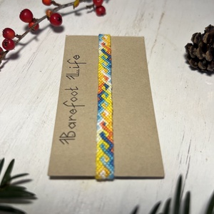 Jeges citrom csomózott karkötő - ékszer - karkötő - fonott karkötő - Meska.hu