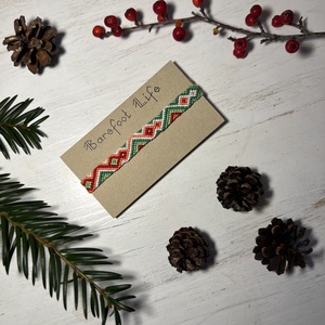 Zöldpiros kígyó csomózott karkötő, Ékszer, Karkötő, Fonott karkötő, Csomózás, MESKA