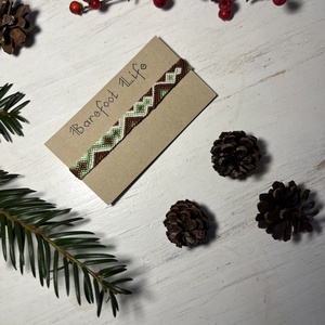 Barnazöld kígyó csomózott karkötő, Ékszer, Karkötő, Fonott karkötő, Csomózás, MESKA