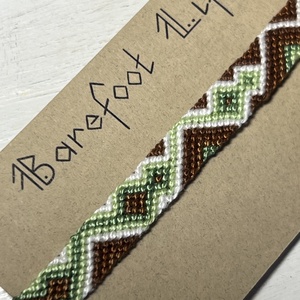 Barnazöld kígyó csomózott karkötő - ékszer - karkötő - fonott karkötő - Meska.hu