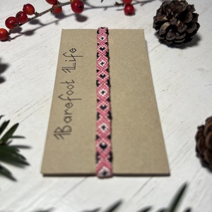 Rózsaszirom csomózott karkötő - ékszer - karkötő - fonott karkötő - Meska.hu