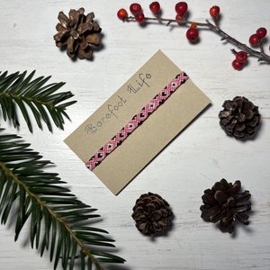 Rózsaszirom csomózott karkötő, Ékszer, Karkötő, Fonott karkötő, Csomózás, MESKA