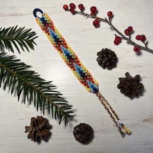 Tűz és víz csomózott karkötő, Ékszer, Karkötő, Fonott karkötő, Csomózás, MESKA