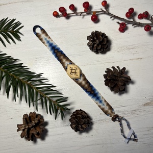 Inguz csomózott karkötő, Ékszer, Karkötő, Fonott karkötő, Csomózás, Famegmunkálás, MESKA