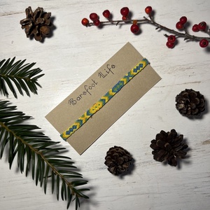 Nyári Balaton csomózott bokalánc, Ékszer, Lábdísz és Testékszer, Bokalánc, Csomózás, MESKA