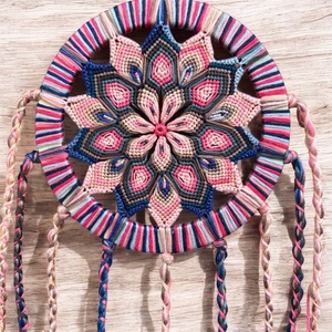 Tündér - csomózott álomfogó - otthon & életmód - dekoráció - fali és függő dekoráció - álomfogó - Meska.hu