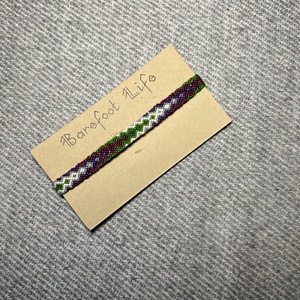 �Karácsonyfa csomózott karkötő, Ékszer, Karkötő, Fonott karkötő, Csomózás, MESKA