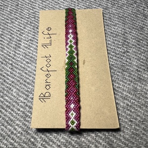 �Karácsonyfa csomózott karkötő - ékszer - karkötő - fonott karkötő - Meska.hu