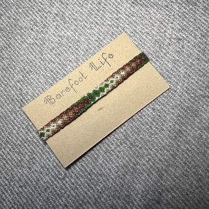 �Karácsonyfa csomózott karkötő, Ékszer, Karkötő, Fonott karkötő, Csomózás, MESKA