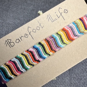 �Boho zero waste csomózott karkötő - ékszer - karkötő - fonott karkötő - Meska.hu