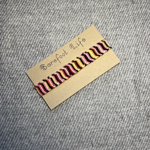 �Boho zero waste csomózott karkötő, Ékszer, Karkötő, Fonott karkötő, Csomózás, MESKA