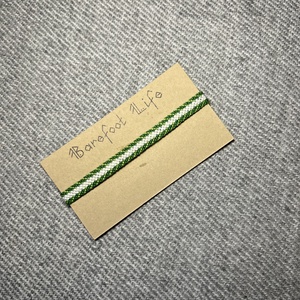 �Fűzöld csomózott karkötő, Ékszer, Karkötő, Fonott karkötő, Csomózás, MESKA