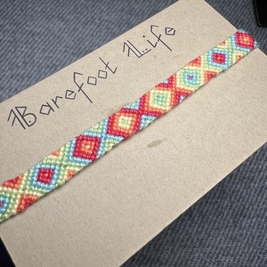 �Málnás Limonádé csomózott karkötő - ékszer - karkötő - fonott karkötő - Meska.hu