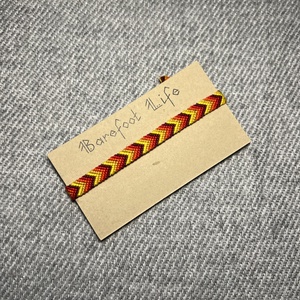 �Meleg nyári nap csomózott karkötő, Ékszer, Karkötő, Fonott karkötő, Csomózás, MESKA