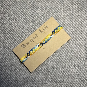 �Jeges citrom csomózott karkötő, Ékszer, Karkötő, Fonott karkötő, Csomózás, MESKA