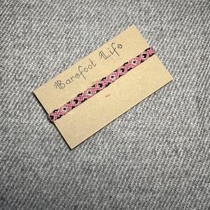 �Rózsaszirom csomózott karkötő, Ékszer, Karkötő, Fonott karkötő, Csomózás, MESKA