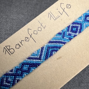 �Kék lagúna csomózott karkötő - ékszer - karkötő - fonott karkötő - Meska.hu