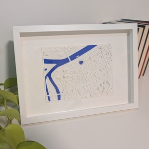 Térképes képkeret � egy fontos hely emléke - Meska.hu