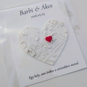 3D térkép köszönőajándék - esküvő - emlék & ajándék - köszönőajándék - Meska.hu