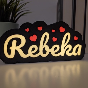 Egyedi névtáblás LED lámpa , Baba - mama, Babaszoba dekoráció, Babanév dekoráció, , MESKA