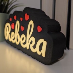 Egyedi névtáblás LED lámpa  - baba - mama - babaszoba dekoráció - babanév dekoráció - Meska.hu