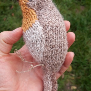 Vörösbegy plüss 100% gyapjúfonalból kötve - baba - mama - baba játékok - waldorf játékok - Meska.hu