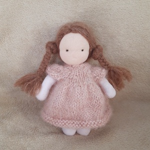 Kicsi Waldorf jellegű baba -rózsaszín - Meska.hu