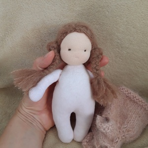 Kicsi Waldorf jellegű baba -rózsaszín - játék & sport - baba & babaház - baba - Meska.hu