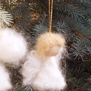 Gyapjú angyalka karácsonyi dísz, Karácsony, Karácsonyi lakásdekoráció, Karácsonyfadíszek, , MESKA