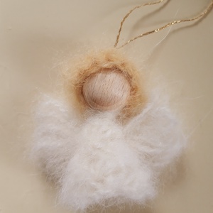 Gyapjú angyalka karácsonyi dísz - karácsony - karácsonyi lakásdekoráció - karácsonyfadíszek - Meska.hu