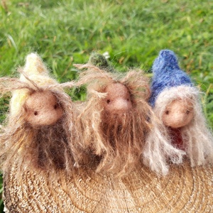 Gyapjú törpék évszakasztalra - játék & sport - készségfejlesztő és logikai játék - montessori szivárvány, waldorf játékok - Meska.hu