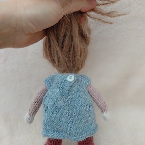 Kötött testű baba Málna - játék & sport - készségfejlesztő és logikai játék - montessori szivárvány, waldorf játékok - Meska.hu