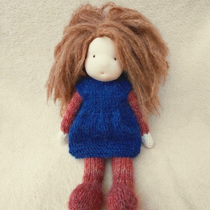 Kötött testű Waldorf jellegű baba 28 cm - Meska.hu