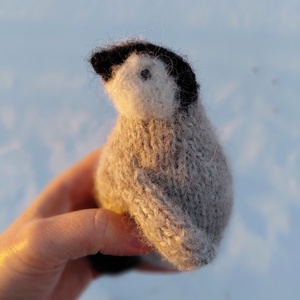 Kötött kézműves gyapjú pingvin - Meska.hu