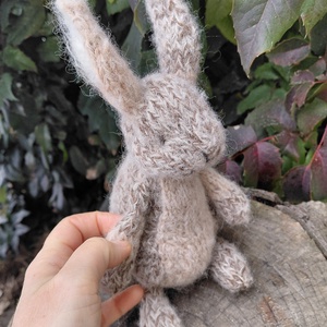 Kötött gyapjú nyuszi, Baba - mama, Baba játékok, Waldorf játékok, Kötés, MESKA