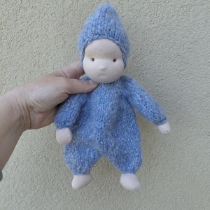 Kötött Waldorf szundi baba - baba - mama - baba játékok - waldorf játékok - Meska.hu