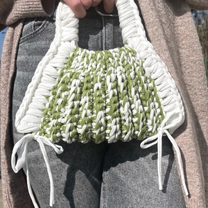 Horgolt mini kézitáska � olíva zöld kézműves női kistáska, Táska & Tok, Kézitáska & válltáska, Kézitáska, Horgolás, MESKA