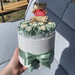 Macis ajándékbox � elegáns ajándékdoboz tartós rózsával, kézműves dekoráció, Otthon & Életmód, Virágdekoráció, Virágok, Virágbox, Mindenmás, MESKA