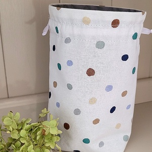Textil zsák-pöttyös_M - Meska.hu