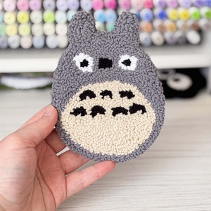 Totoro punch needle poháralátét, Otthon & Életmód, Konyhafelszerelés, tálalás, Tálalás, Tányér- és poháralátét, Mindenmás, MESKA