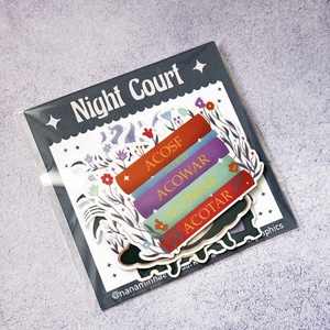 ACOTAR laminált matrica szett könyvmolyoknak - Meska.hu