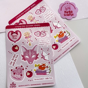 Once Upon a Broken Heart Little Fox könyvmoly matrica ív - otthon & életmód - papír, írószer - matrica, matrica csomag - Meska.hu