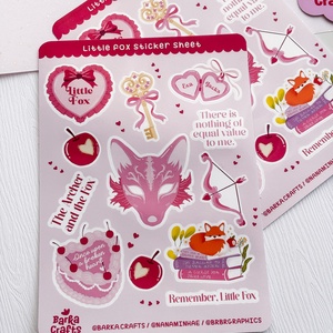 Once Upon a Broken Heart Little Fox könyvmoly matrica ív - otthon & életmód - papír, írószer - matrica, matrica csomag - Meska.hu