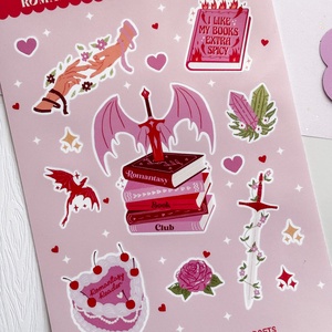 Romantasy olvasó könyvmoly matrica ív - otthon & életmód - papír, írószer - matrica, matrica csomag - Meska.hu