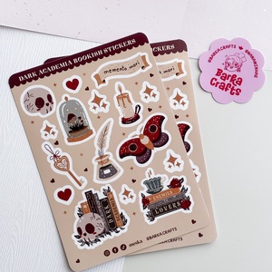 Dark Academia könyvmoly matrica ív - otthon & életmód - papír, írószer - matrica, matrica csomag - Meska.hu