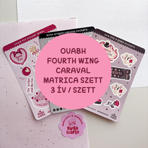 OUABH, Fourth Wing, Caraval Matrica Csomag (3 ív egyben), Otthon & Életmód, Papír, írószer, Matrica, matrica csomag, , MESKA