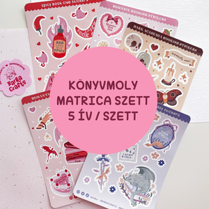Könyvmoly Matrica Csomag (5 ív egyben), Otthon & Életmód, Papír, írószer, Matrica, matrica csomag, , MESKA