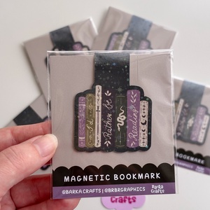 Mágneses könyvjelző hologramos - I�d rather be reading zöld - Meska.hu