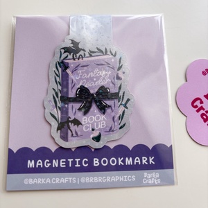 Mágneses könyvjelző - Fantasy Book Club - Meska.hu