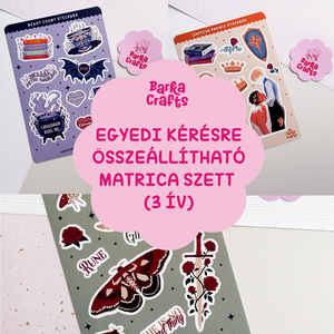 Egyedi kérésre összeállítható Matrica Csomag (3 ív egyben) - Meska.hu